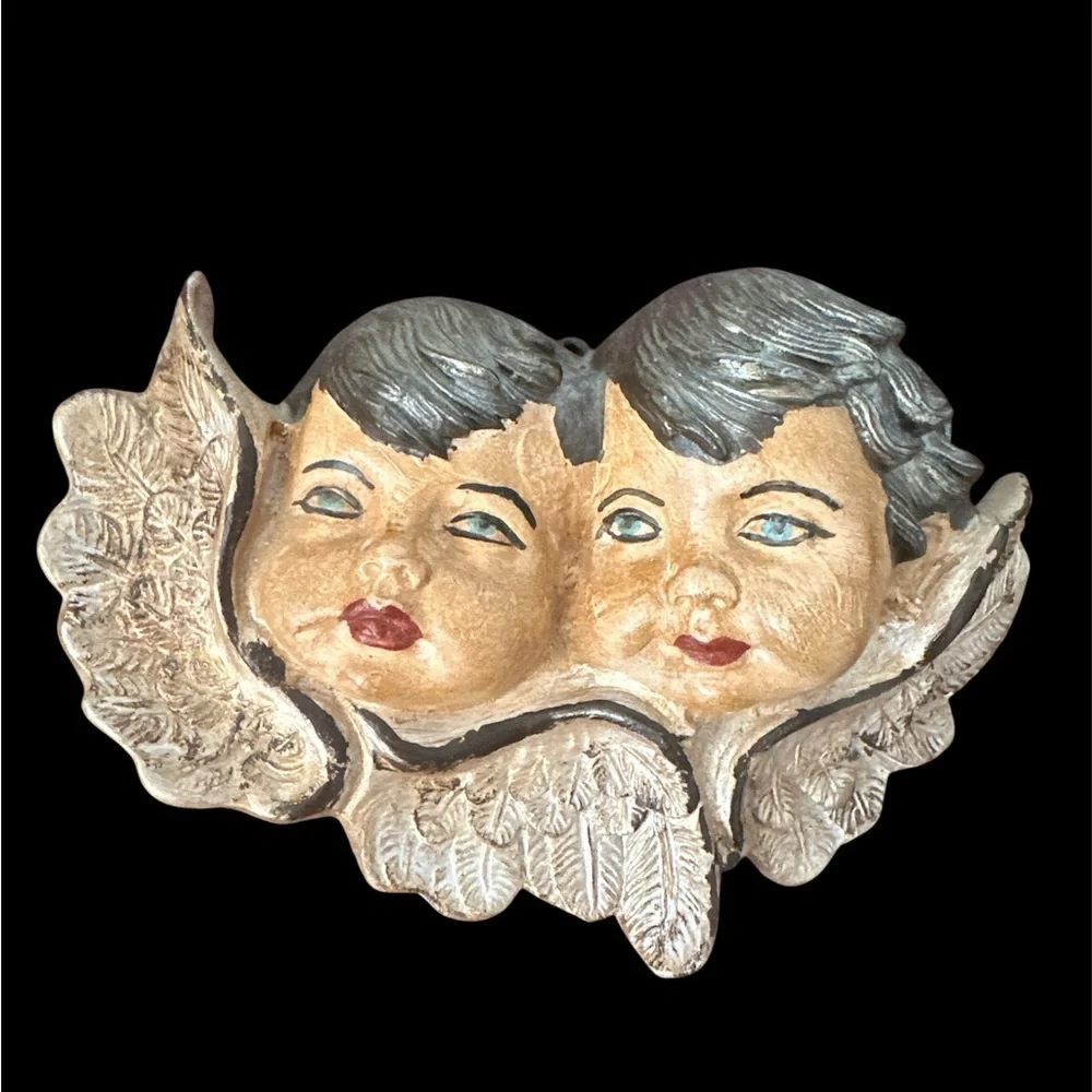 Home Wall Decor Angel Cherubs Face Italia Vintage